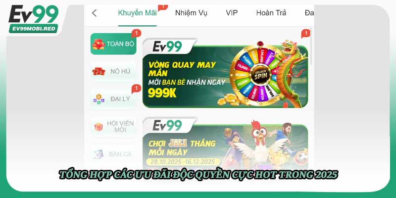 Tổng hợp các ưu đãi độc quyền cực hot trong 2025